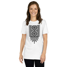 Load image into Gallery viewer, Palestinian Tatreez Printed B&W Unisex T-Shirt