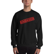 Load image into Gallery viewer, DAMAGED Unisex Sweatshirt (Black/white)