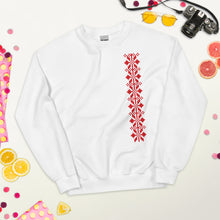 Load image into Gallery viewer, Traditional Palestinian Tatreez printed Design Sweatshirt (Black/ White)