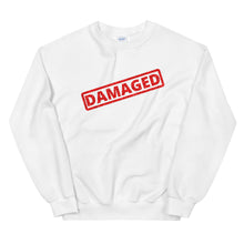Load image into Gallery viewer, DAMAGED Unisex Sweatshirt (Black/white)