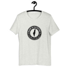Load image into Gallery viewer, Made in Palestine Unisex t-shirt (White / Grey)