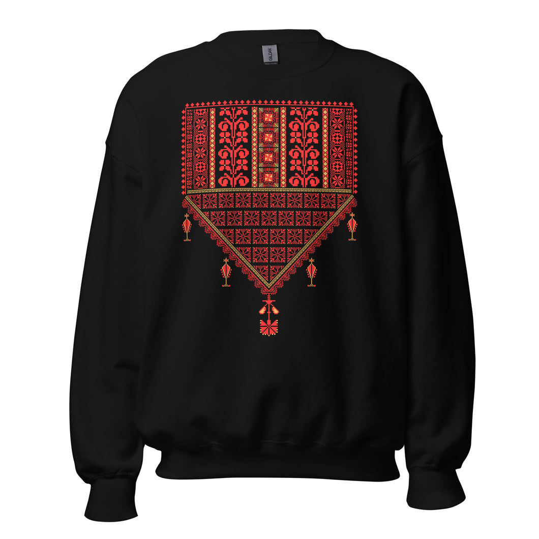 TETA Palestinian Tatreez Design PRINTED Unisex Sweatshirt