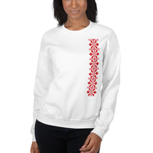 Load image into Gallery viewer, Traditional Palestinian Tatreez printed Design Sweatshirt (Black/ White)
