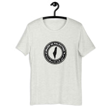 Load image into Gallery viewer, Made in Palestine Unisex t-shirt (White / Grey)
